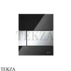 TECE Square Панель смыва для писсуара 9242807, стекло черный глянец, клавиша хром глянцевый