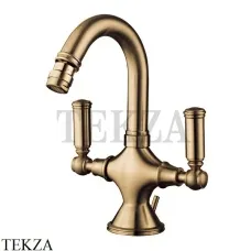 Bossini LIBERTY Смеситель для биде, с донным клапаном Z001401.022, бронза classic