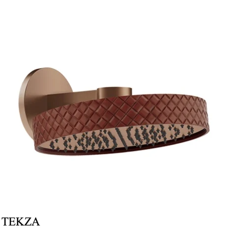Gessi Pelle Tresse Верхняя лейка с кронштейном D30,5 см, 78248-445, Red Cherry/ Copper Br. PVD