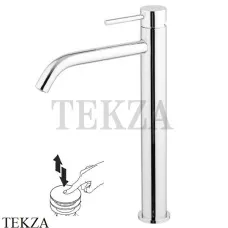 FIMA Carlo Frattini Spillo UP Смеситель для раковины, высокий XS, с донным клапаном F3031/HXSBS, белый матовый