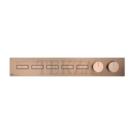 Gessi HI-FI Термостатический смеситель на 5 потоков, внешняя часть 63018-030, медь глянец