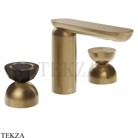 Gessi Perle Смеситель для раковины на 3 отв., без гарнитура 74896-726, бронза Brushed