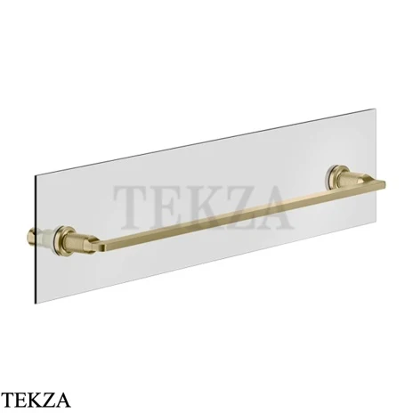 Gessi INCISO accessories Полотенцедержатель для крепления на стекло, 60 см 58617-727, Brushed Brass PVD