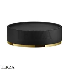 Gessi INCISO accessories Мыльница настольная, черный 58526-246, Gold PVD