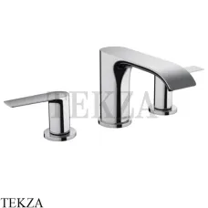 Hansgrohe Vivenis Смеситель для раковины на 3 отверстия, с донным клапаном 75033000, хром глянец