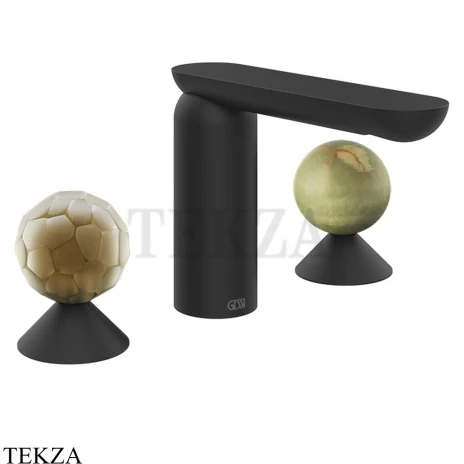 Gessi Perle Смеситель для раковины на 3 отв., без гарнитура 74455-299, черный матовый