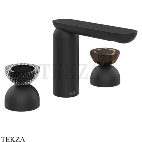 Gessi Perle Смеситель для раковины на 3 отв., без гарнитура 74786-299, черный матовый
