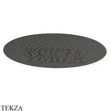 Newform Душевая лейка круглая стальная с дождевой струей 682.M0.077, Carbon Satin