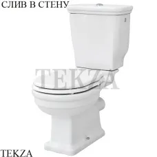 ArtCeram HERMITAGE Унитаз моноблок, слив в стену, сиденье микролифт HEV004 01 00, белый глянец