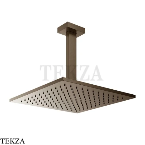 Gessi Rettangolo shower Верхний душ с потолочным кронштейном 15186-761, Coffee Bronze Brushed PVD