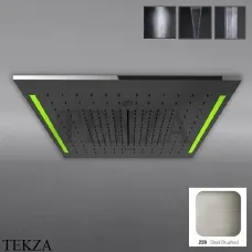 Gessi COLOUR Накладная душевая панель 500х500, 4 функции 57977-239, Steel Brushed