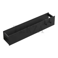 Boheme Space Полка настенная с крючками 60см (доп. аксессуары) Space 10966-B Black Черный матовый