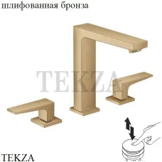 Hansgrohe Metropol Смеситель для раковины 160, с донным клапаном Push-Open 32515140, Brushed Bronze