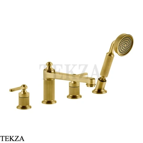 Gessi VENTI20 Смеситель на борт ванны, с гарнитуром 65045-716, Gold Br. PVD