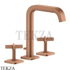 Axor Citterio E Смеситель для раковины настольный, с донным клапаном 36108310, Brushed Red Gold