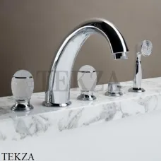 Oasis VENICE Смеситель на борт ванны, с переключателем и ручным душем 000RBVE043CR, хром глянец