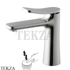 FIMA Carlo Frattini FLO Смеситель для раковины с донным клапаном, F3801CR, хром глянец