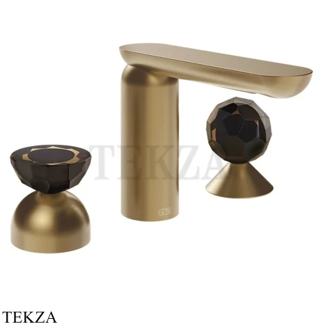 Gessi Perle Смеситель для раковины на 3 отв., без гарнитура 74828-726, бронза Brushed