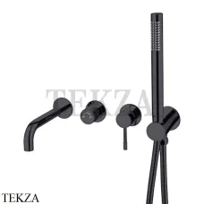 Boheme Uno Смеситель для ванны SET встроенный, с изливом и гарнитуром Uno 464-3-SGM Shine Gun Metall