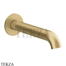 Gessi Origini ACCENT Излив для ванны настенный монтаж 66103-727, Brushed Brass