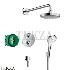 Hansgrohe Croma Select S 180 2jet Душевой набор с верхней лейкой 27295000, хром глянец