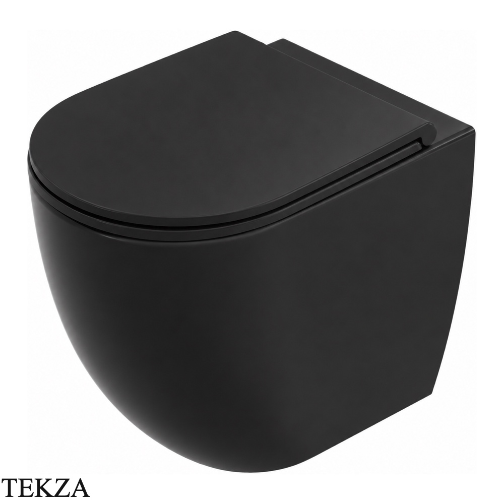 ArtCeram Vita унитаз приставной чаша без ободка The.Reel VIV002 17 00, черный матовый