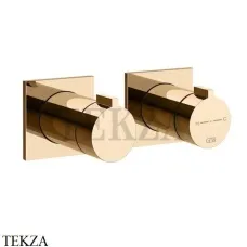 Gessi Inverso RIGATO Термостат для душа, 3 потока, внешняя часть 73036-735, Warm Bronze PVD