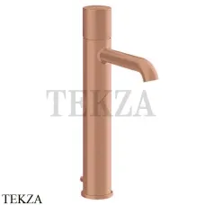 Gessi Habito DIAMANTATO Смеситель для раковины высокий, с донным клапаном 70603-708, Copper Brushed
