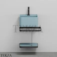 Cielo Les Petites Quadrato Консоль с раковиной LPLAQ35, керамическая полка, Polvere