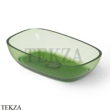 Dea Design Washbasins Раковина настольная скругленная Glasstech DD9079 600 R3, Emerald R3