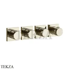 Gessi Incastri Термостат для душа 3 потока, внешняя часть 75336-720, Nickel PVD