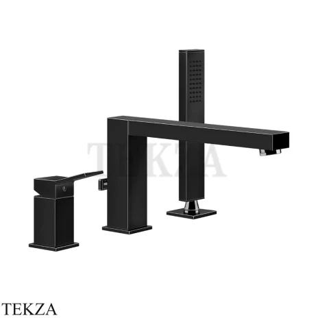 Gessi RETTANGOLO K Смеситель для ванны на 3 отверстия 53037-706, Black Metal PVD