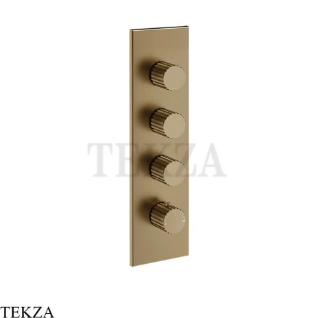 Gessi Incastri Термостат для душа 3 потока, внешняя часть 75316-791, бронза Deep