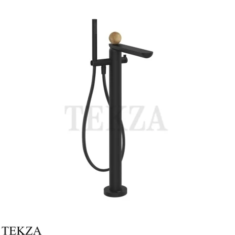 Gessi Perle Смеситель для ванны напольный, внешняя часть 74329-299, черный матовый
