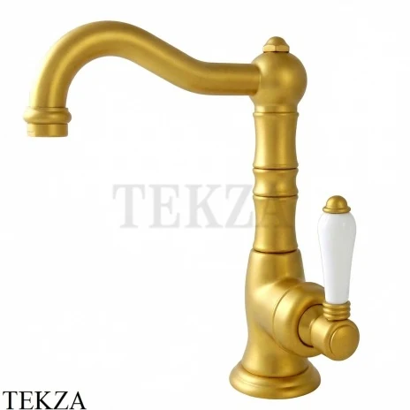 Nicolazzi Cinquanta Смеситель для раковины без гарнитура P.Mont Blanc, 3458TCSG76C, Satin Gold