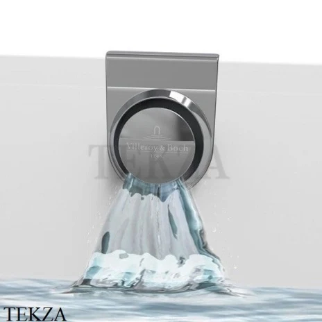 Villeroy & Boch Подвод воды встроен в перелив цвет накладок-хром и белый UPCON0136, хром глянец