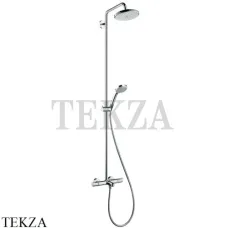 Hansgrohe Croma 220 Showerpipe Душевая колонна с термостатом и изливом 27223000, хром глянец