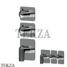 Newform Delta Zero Термостат для душа 2 потока, внешняя часть 69864E.59.064, PVD Br. Gun Metal