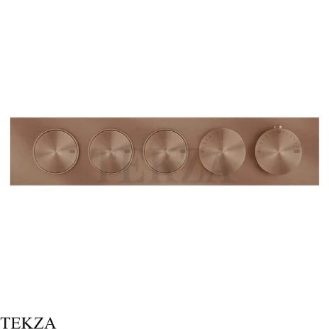 Gessi Origini MATERIC Термостат для душа 3 потока с кнопками, внешняя часть 66224-708, Copper Brushed