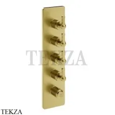Gessi VENTI20 Термостат для душа, 4 потока, внешняя часть 65208-716, Gold Br. PVD