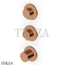 Zucchetti Helm Термостат для душа на 2 потока, внешняя часть ZHE802.XP91, brushed copper PVD