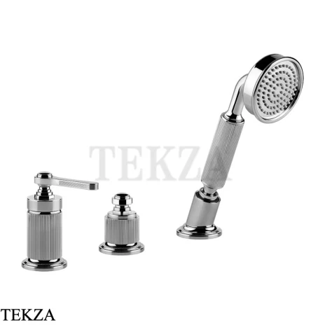 Gessi VENTI20 Смеситель на борт ванны без излива, с гарнитуром 65043-031, хром глянец