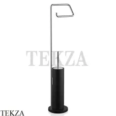 Decor Walther Stone Black SBK Напольная стойка с туалетным ершиком 0973565, черный матовый-stainless steel