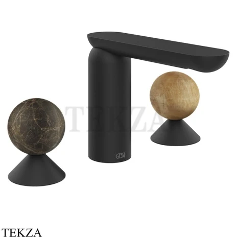Gessi Perle Смеситель для раковины на 3 отв., без гарнитура 74135-299, черный матовый