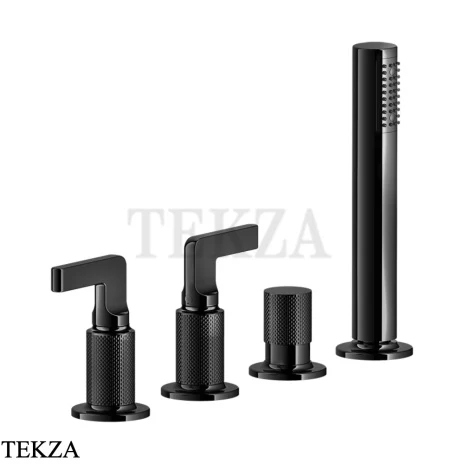 Gessi INCISO Смеситель для ванны, наполнение через слив-перелив 58043-706, Black Metal PVD