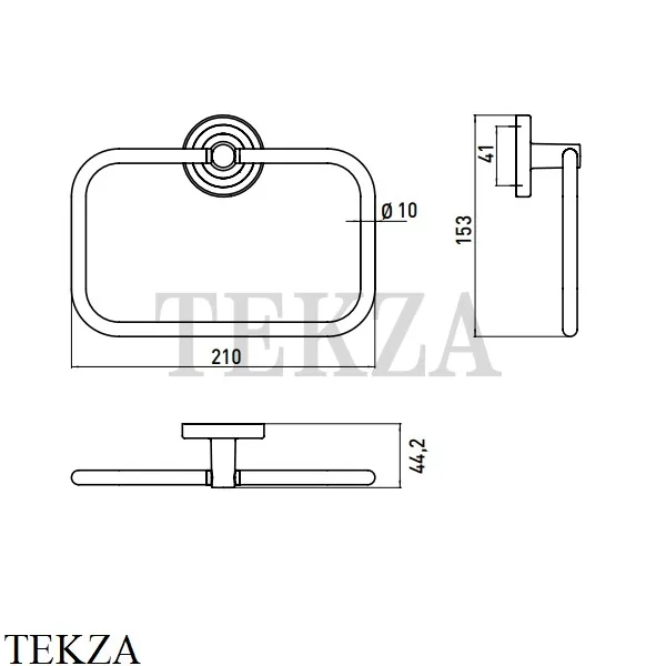 Emco Polo Держатель для полотенца кольцевой 0755 001 00, хром глянец