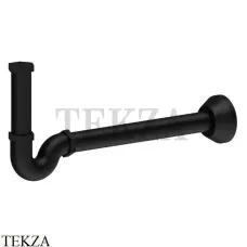 Newform Сифон для раковины трубчатый, 212.01.093, Matt black