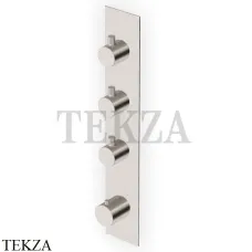 Zucchetti Pan Термостат для душа, 3 выхода, внешняя часть ZT28661.C3, brushed nickel Zucchetti Pan Термостат для душа, 3 выхода, внешняя часть ZT28661.C3, brushed nickel