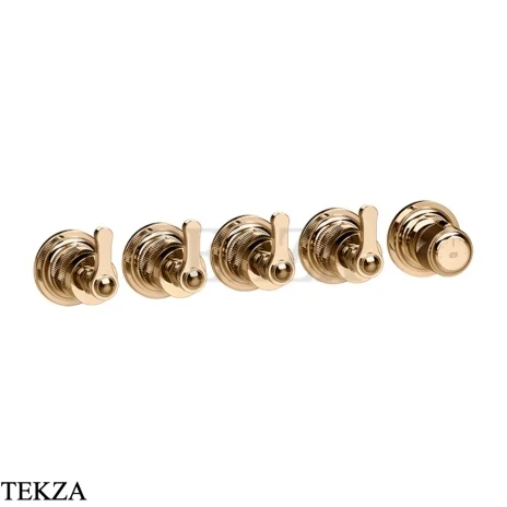 Gessi VENTI20 Термостат для душа, 4 потока, внешняя часть 65338-735, Warm Bronze PVD