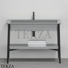 CIELO CATINO Rettangolare Консоль с керамической раковиной, Brina-черный